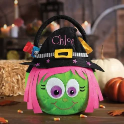 Witch Halloween Personalized Treat Basket