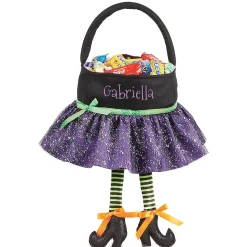 Witch Legs Halloween Personalized Treat Basket