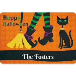 Witch Legs Personalized Halloween Doormat