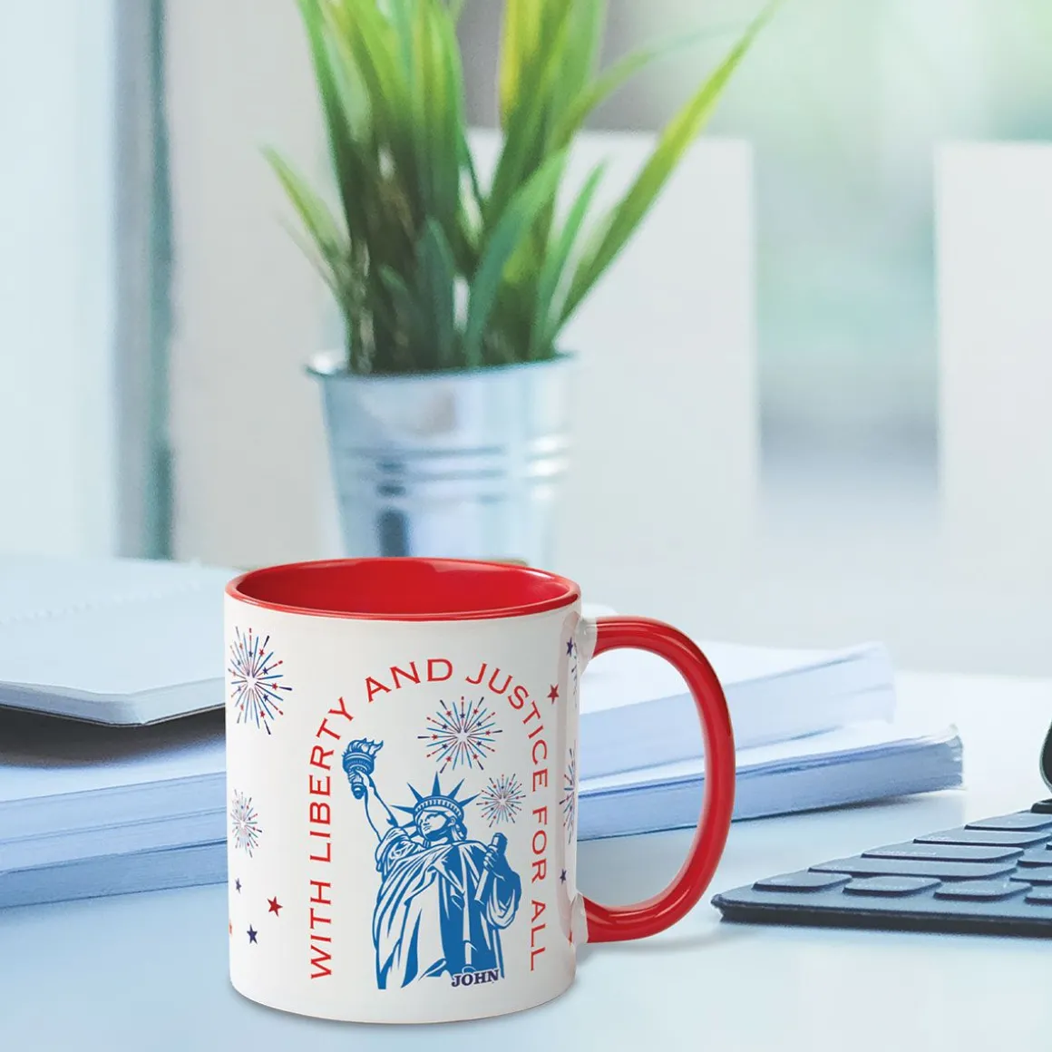 With Liberty and Justice for All Personalized Mug