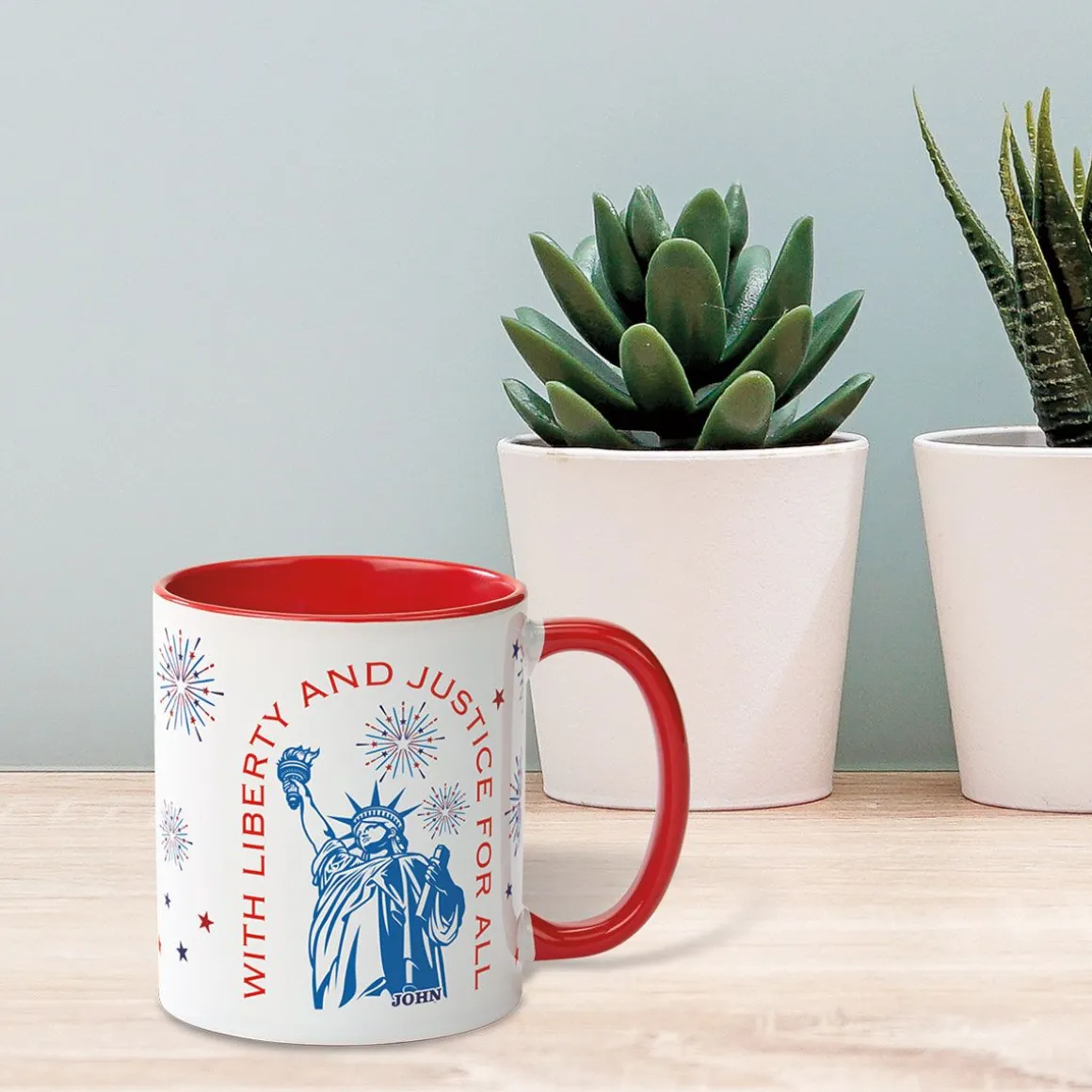 With Liberty and Justice for All Personalized Mug