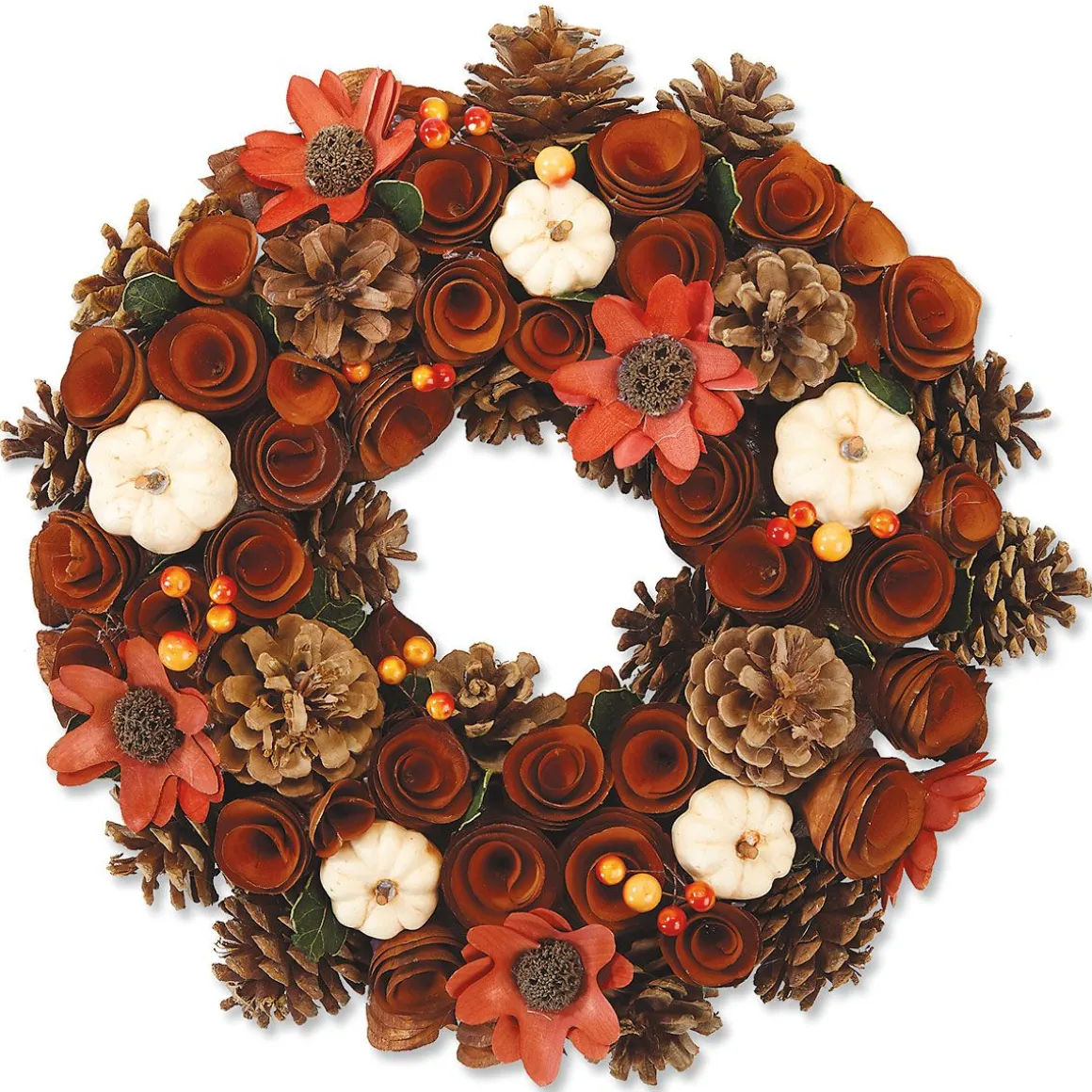 Wood Curl Autumn Wreath