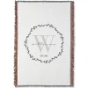 Wreath Fringe Personalized Throw Blanket