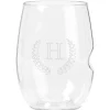 Wreath Govino Acrylic Monogrammed Wine Glass